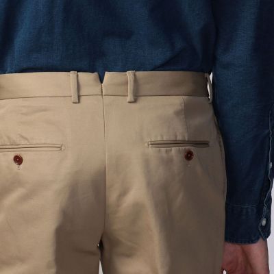 コットン　スリムスラックス　ＬＡＲＵＳＭＩＡＮＩ　ＷＩＮＤ　ＩＳＬＥ　ＣＯＴＴＯＮ