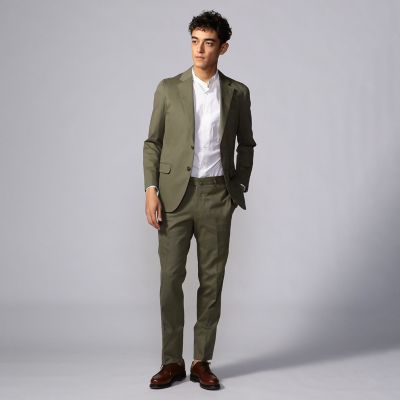 ＜TOMORROWLAND (Men)＞コットンシルクツイル　　スリムスラックス　ＬＡＲＵＳＭＩＡＮＩ　ＸＰＩＲＥＯ　ＴＷＩＬＬ