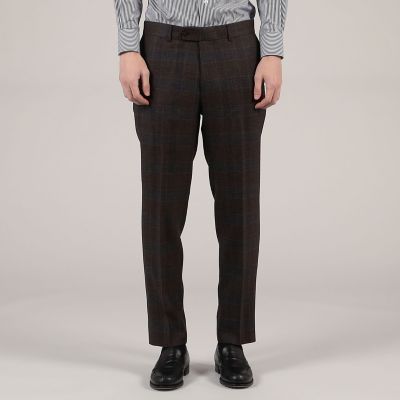 ウーステッドツイード バックシャーリングスリムスラックス  