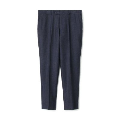 ウーステッドツイード バックシャーリングスリムスラックス  