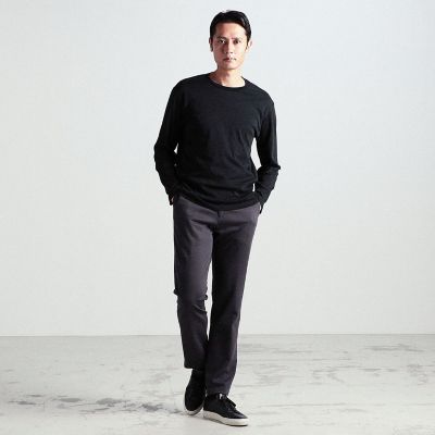 コットンジャージー　ノープリーツイージースラックス