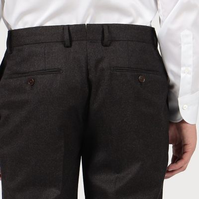Ｓｕｐｅｒ１２０’ｓウールフランネル　ノープリーツスリムスラックス　Ｃａｎｏｎｉｃｏ