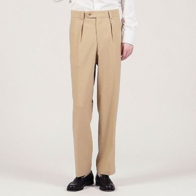 ６０／２コットン　イン１プリーツスラックス