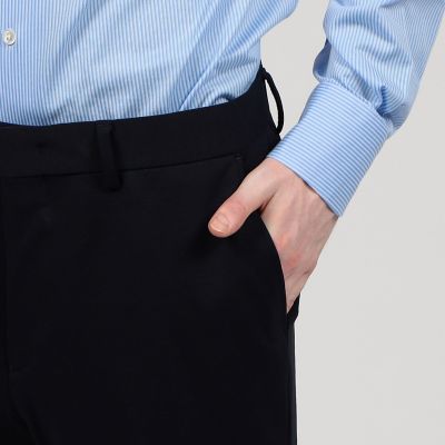 ストレッチポンチ　ノープリーツ　スリムパンツ