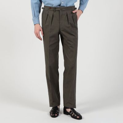 コットン イン2プリーツスラックス BRADFORD SYSTEM