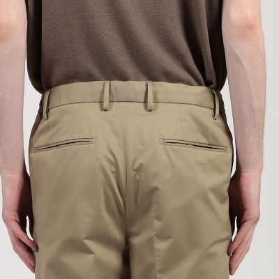 コットンポリエステル　ストレッチツイル　１プリーツイージースラックス