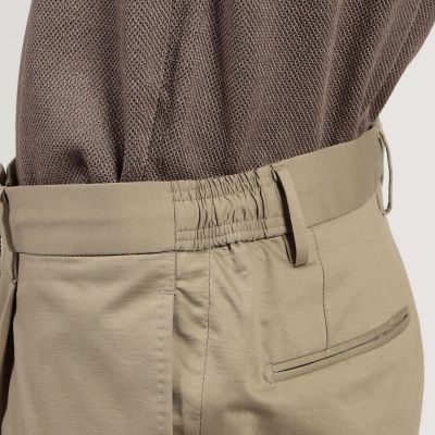 コットンポリエステル　ストレッチツイル　１プリーツイージースラックス
