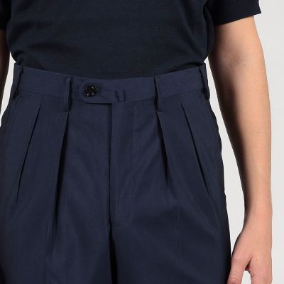 ウールシルク　イン２プリーツ　ストレートスラックス　ＭＡＲＺＯＴＴＯ