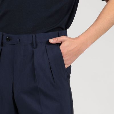ウールシルク　イン２プリーツ　ストレートスラックス　ＭＡＲＺＯＴＴＯ