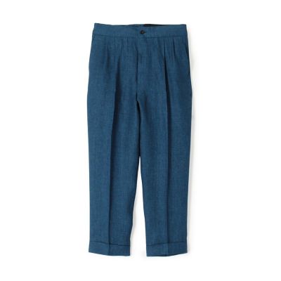 TOMORROWLAND (Men)/トゥモローランド リネン　バックベルト　ペグトップスラックス　ＳＯＬＢＩＡＴＩ