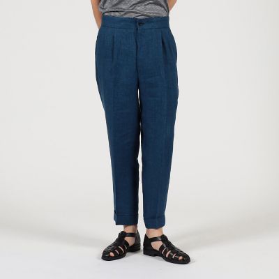 リネン　バックベルト　ペグトップスラックス　ＳＯＬＢＩＡＴＩ
