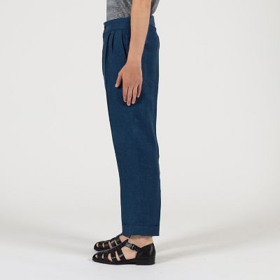 リネン　バックベルト　ペグトップスラックス　ＳＯＬＢＩＡＴＩ