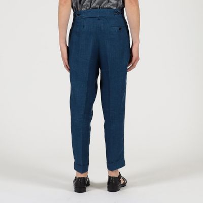 リネン　バックベルト　ペグトップスラックス　ＳＯＬＢＩＡＴＩ