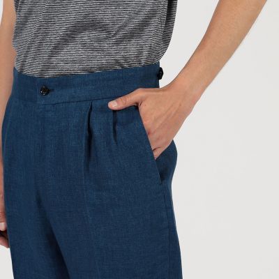 リネン　バックベルト　ペグトップスラックス　ＳＯＬＢＩＡＴＩ