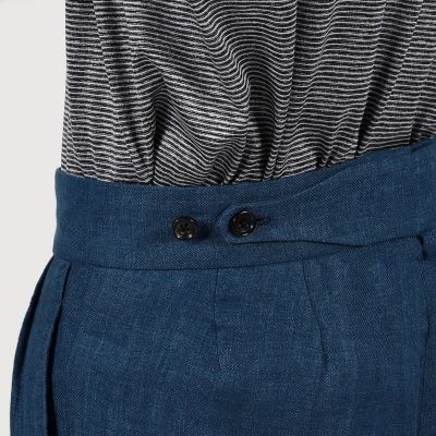リネン　バックベルト　ペグトップスラックス　ＳＯＬＢＩＡＴＩ