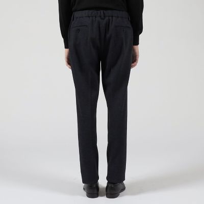 ウールコットン ダブルジャカード ノープリーツシャーリングパンツ