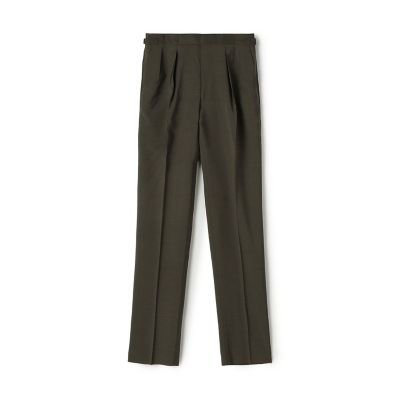 ウールモヘヤ 2プリーツサイドアジャスタースラックス V．B