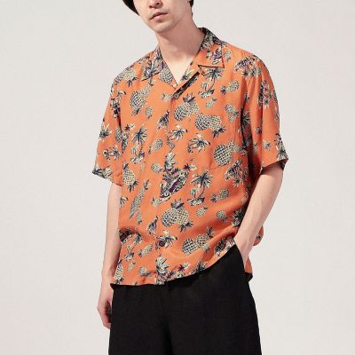 レーヨンプリント　ハワイアンシャツ