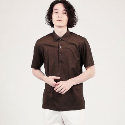 コットンメッシュ　ポロシャツ
