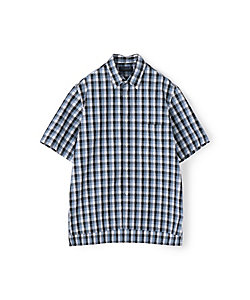 TOMORROWLAND (Men)/トゥモローランド コンパクトポプリン　ショートスリーブレギュラーカラーシャツ