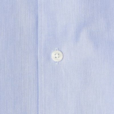 コットンレノクロス　ループボタンダウンシャツ