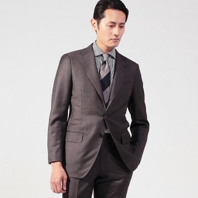 Super150'sウールツイル 段返り3Bスーツ TROFEO