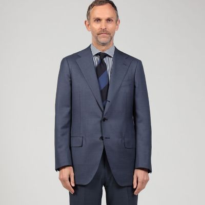 ウールシルクシャークスキン 3Bシングルブレステッドスーツ