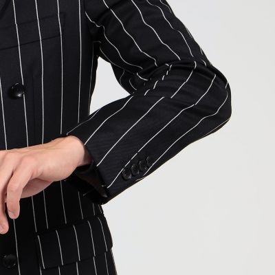 ウール ストライプ ダブルブレステッド6Bスーツ Royal11