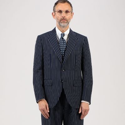 リネンウール　シングルブレステッド２Ｂスーツ　Ｄｏｒｍｅｕｉｌ　Ｔｕｍｂｌｅｄ　Ｌｉｎｅｎ