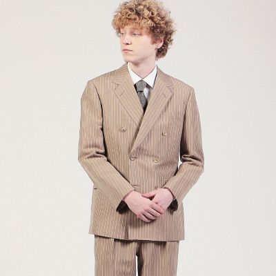 リネンウール ダブルブレステッド６Ｂスーツ Ｄｏｒｍｅｕｉｌ