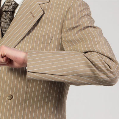 リネンウール ダブルブレステッド6Bスーツ Dormeuil
