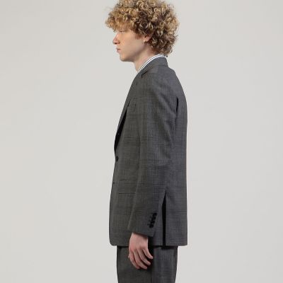 美品 TOMORROWLAND スーツ3ピース グレンチェック L 希少】TOMORROWLAND スーツ シルク 3ピース グレンチェック L