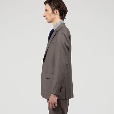 【ErmenegildoZegna別注生地】3ボタン　シングルブレステッドスーツ ウールシルク ピンヘッド シングルブレステッド2Bスーツ