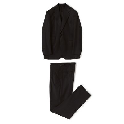 ウールツイル オルタネートストライプ シングルブレステッド 2B