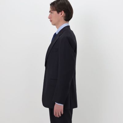 ウールツイル オルタネートストライプ シングルブレステッド 2B