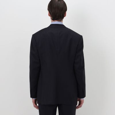 ウールツイル オルタネートストライプ シングルブレステッド 2B