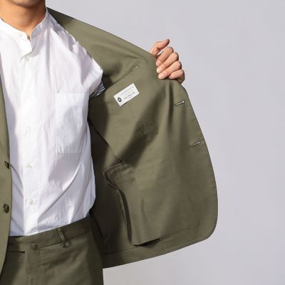 コットンシルクツイル　　２Ｂテーラードジャケット　ＬＡＲＵＳＭＩＡＮＩ　ＸＰＩＲＥＯ　ＴＷＩＬＬ