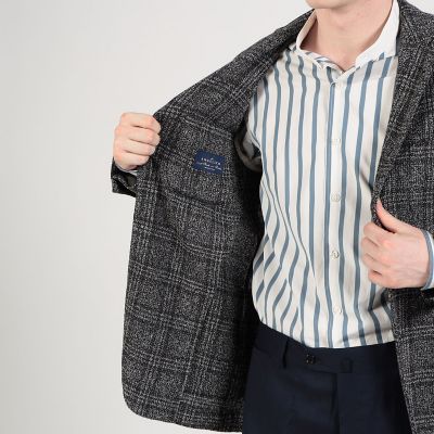 リングツイード　シングルブレステッド２Ｂジャケット　Ａｎｇｅｌｉｃｏ