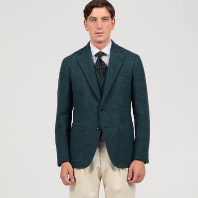 ウールツイード　シングルブレステッド３Ｂジャケット　Ｈａｒｒｉｓ　Ｔｗｅｅｄ