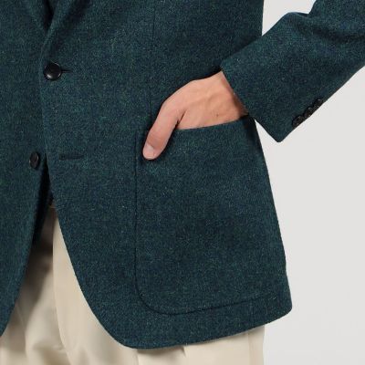 ウールツイード　シングルブレステッド３Ｂジャケット　Ｈａｒｒｉｓ　Ｔｗｅｅｄ