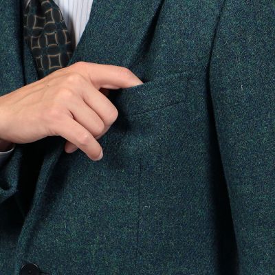 ウールツイード　シングルブレステッド３Ｂジャケット　Ｈａｒｒｉｓ　Ｔｗｅｅｄ