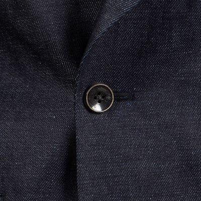 コットンリネンデニム　ダブルブレステッド６Ｂジャケット