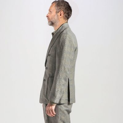 リネンウール ダブルブレステッド6Bジャケット