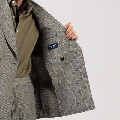 リネンウール　ダブルブレステッド６Ｂジャケット　Ｄｏｒｍｅｕｉｌ　Ｂｅｌｆａｓｔ