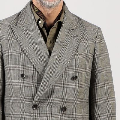 リネンウール　ダブルブレステッド６Ｂジャケット　Ｄｏｒｍｅｕｉｌ　Ｂｅｌｆａｓｔ