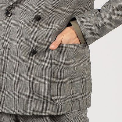 リネンウール　ダブルブレステッド６Ｂジャケット　Ｄｏｒｍｅｕｉｌ　Ｂｅｌｆａｓｔ