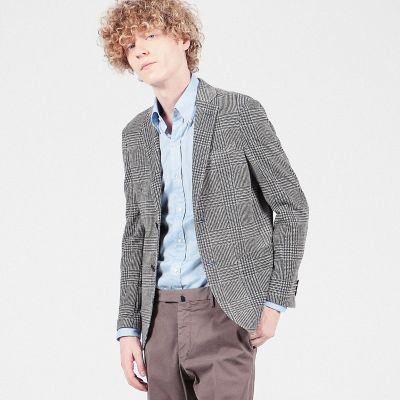 ポリエステルコットン シングルブレステッド2Bジャケット Roma