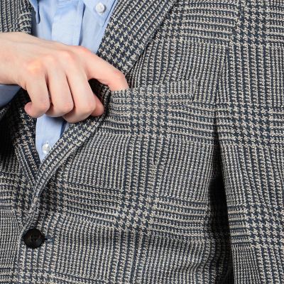 ポリエステルコットン シングルブレステッド2Bジャケット Roma
