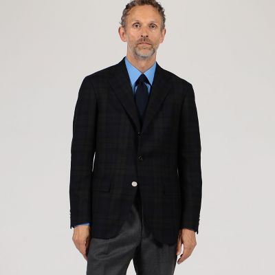 Ｓｕｐｅｒ１００’ｓウールサキソニー　ブラックウォッチ　シングルブレステッド３Ｂジャケット