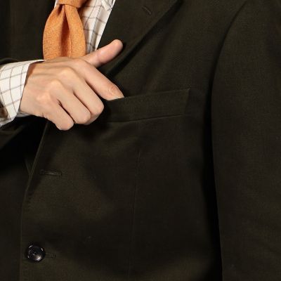 ストレッチモールスキン　シングルブレステッド３Ｂジャケット